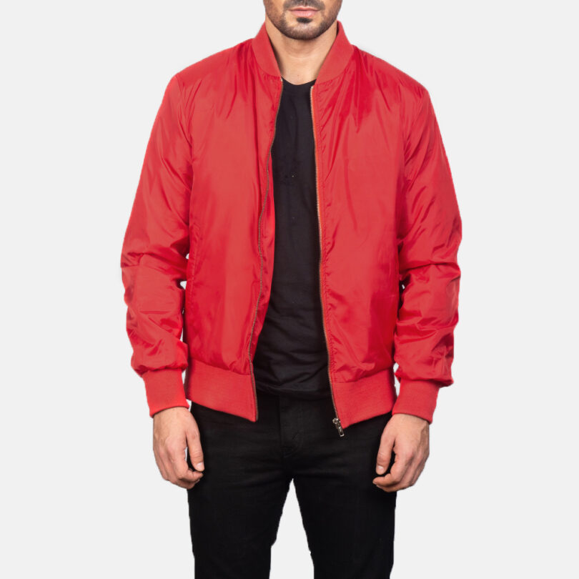 Men's Red Bomber Jacket, men's jacket, men's nylon jacket,nylon jacket,bomber jacket,nylon bomber jacket,red jacket, nylon red jacket, nylon bomber, nylom bomber jacket men's, red bomber jacket, outjacket