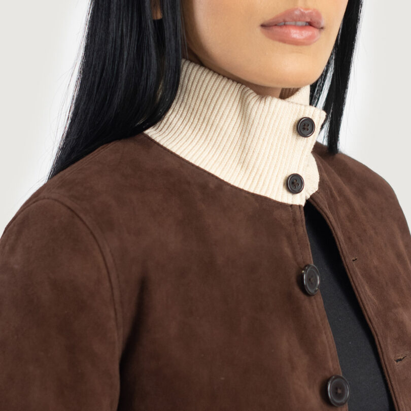 Women's Casual Brown Bomber Jacket