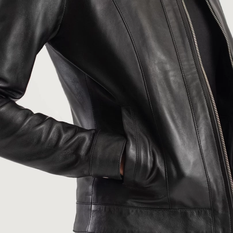 Women's Black Classic Biker Leather Jacket